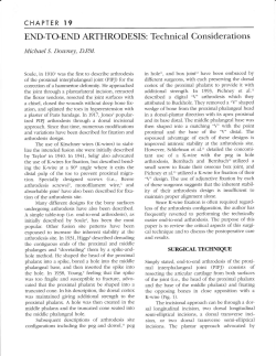 End-To-End Arthrodesis:Technical Considerations
