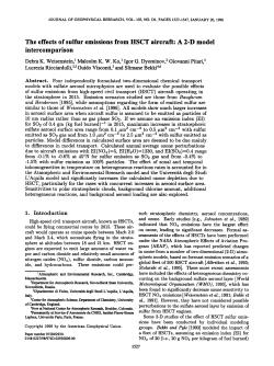 The effects of sulfur emissions from HSCT aircraft A 2D model
