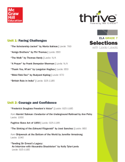 Thrive ELA Selections Grade 7