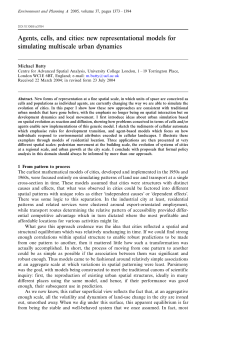 Agents, cells, and cities: new representational models for simulating