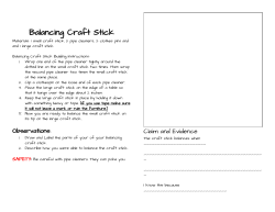 Balancing Craft Stick