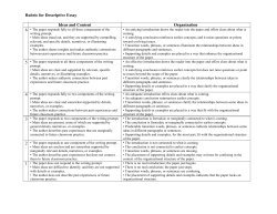 NEW Rubric for Writing Exam