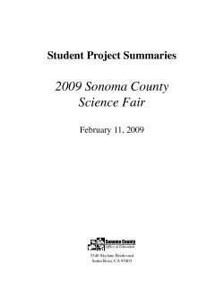 2009 Sonoma County Science Fair