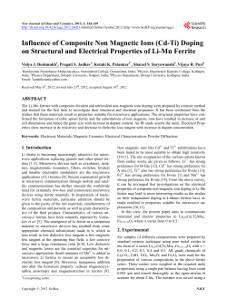 Influence of Composite Non Magnetic Ions (Cd