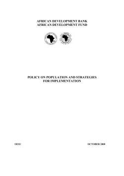 Bank Group`s Policy On Population