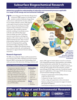 Subsurface Biogeochemical Research