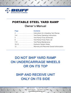 Portable Steel Yard Ramp Manual