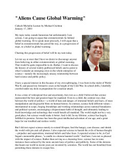 a lecture by Michael Crichton