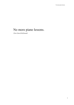 No more piano lessons.