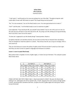 1 Safety Glides John Cochrane Draft 8/27/2012 &ldquo;I don`t get it,&rdquo; said