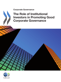 The Role of Institutional Investors in Promoting Good