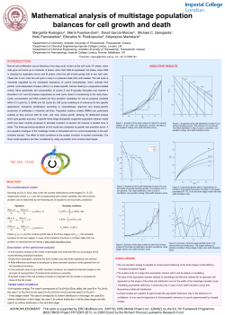 Mathematical Analysis of Multistage Population Balances for Cell