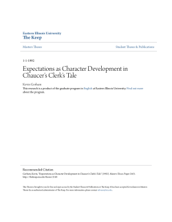 Expectations as Character Development in Chaucer`s Clerk`s Tale