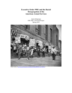Executive Order 9981 and the Racial Desegregation of the