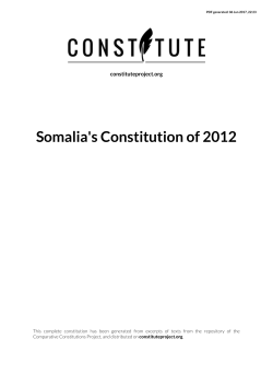 Somalia`s Constitution of 2012