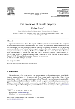 The evolution of private property