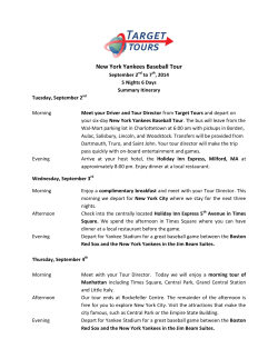 New York Yankees Baseball Tour