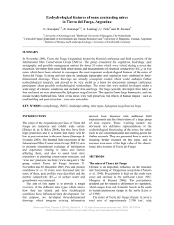 Ecohydrological features of some contrasting mires in Tierra del