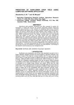 1 prediction of sunflower crop yield using computer software