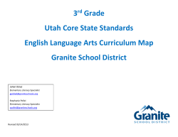 3rd Grade ELA Map - Granite School District