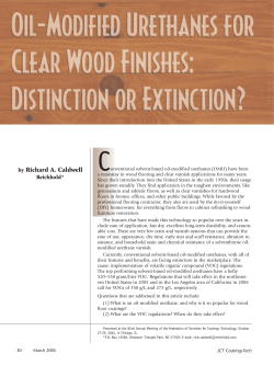 Oil Modified Urethans for Clear Wood Finishes