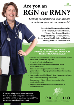 Refer A Friend leaflet for a RGN