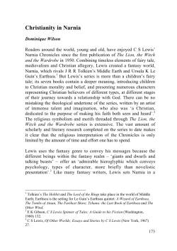Christianity in Narnia - Sydney Open Journals online