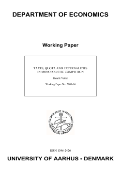 DEPARTMENT OF ECONOMICS Working Paper