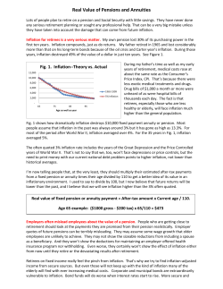 Real Value of Pensions and Annuities