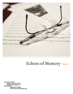 Echoes of Memory Volume 7 - United States Holocaust Memorial