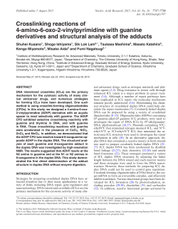Crosslinking reactions of 4-amino-6-oxo-2