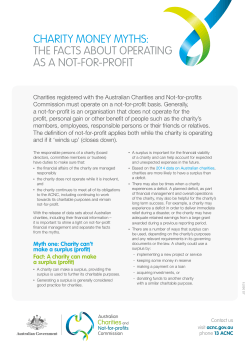 Charity money myths the facts about operating as