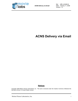 ACNS Delivery via Email