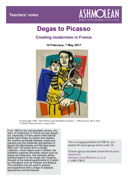 Degas To Picasso Teacher Notes