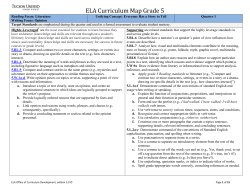 ELA Curriculum Map Grade 5 - Tucson Unified School District