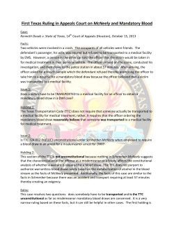First Texas Ruling in Appeals Court on McNeely and