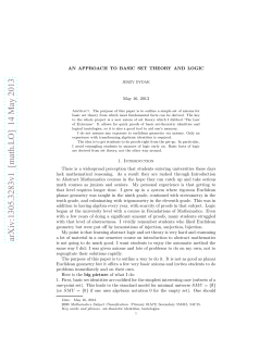 An approach to basic set theory and logic