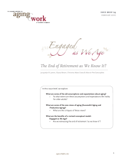 Engaged as We Age - Boston College Home Page