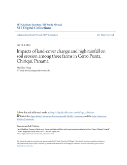 Impacts of land-cover change and high rainfall on soil erosion