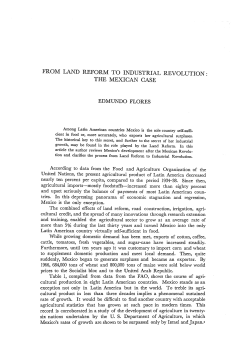 From Land Reform to Industrial Revolution : The Mexican Case