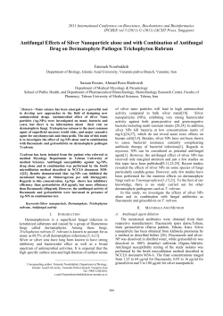 Antifungal Effects of Silver Nanoparticle alone and