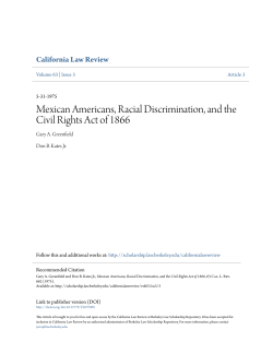 Mexican Americans, Racial Discrimination, and the Civil Rights Act
