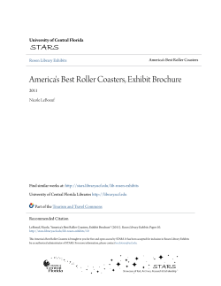 America`s Best Roller Coasters, Exhibit Brochure