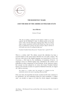 the roosevelt years and the rise of the american welfare state