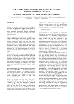 new approaches to off-shore wind energy management