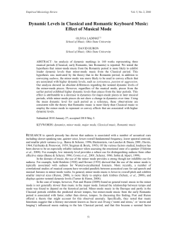 A Cognitive Approach to Medieval Mode: