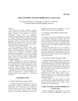 the control system modeling language