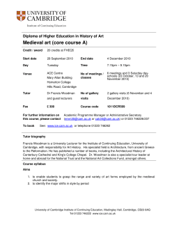 Medieval art (core course A)