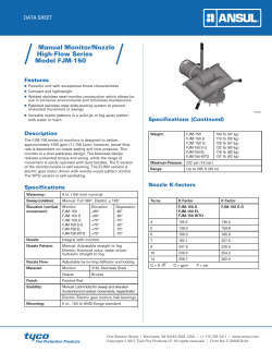 MoniToR/noZZLE hiGh-FLow SERiES MoDEL FJM-150
