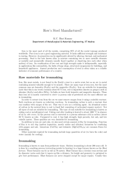 How`s Steel Manufactured? - Metallurgical and Materials Engineering